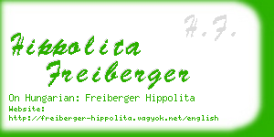 hippolita freiberger business card